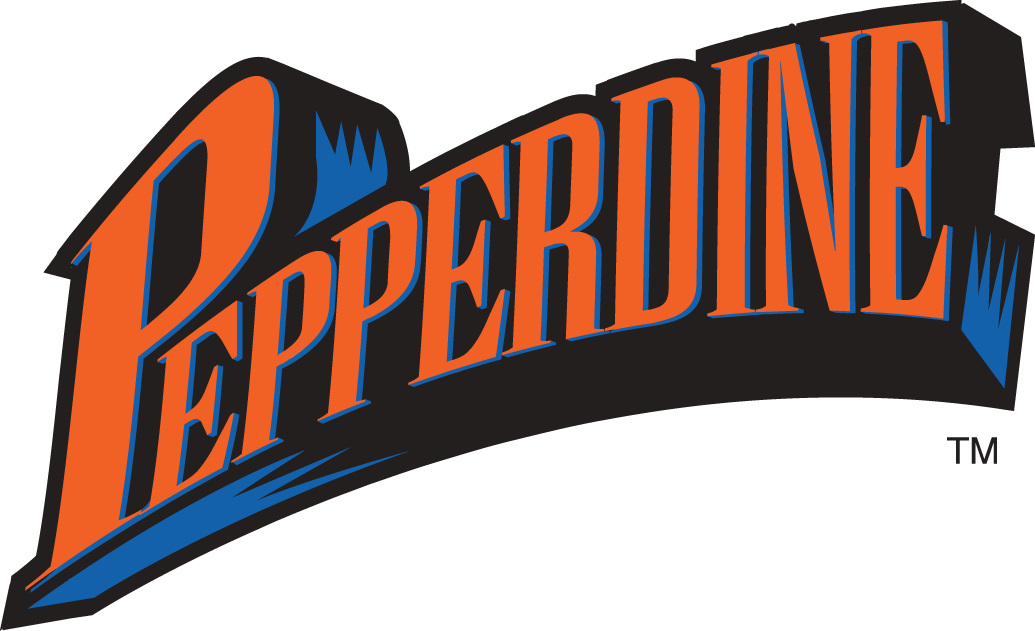 Pepperdine Waves 1998-2003 Wordmark Logo iron on paper